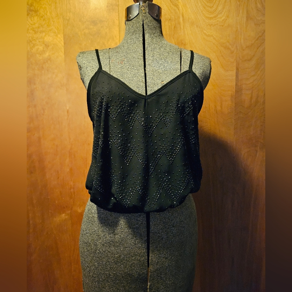 Charlotte Russe medium black embellished tank